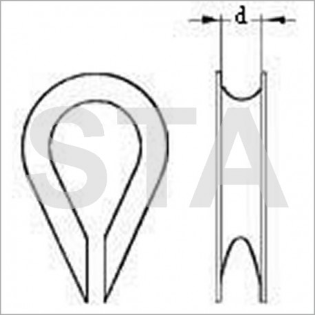Cable thimble diameter 11-12 mm