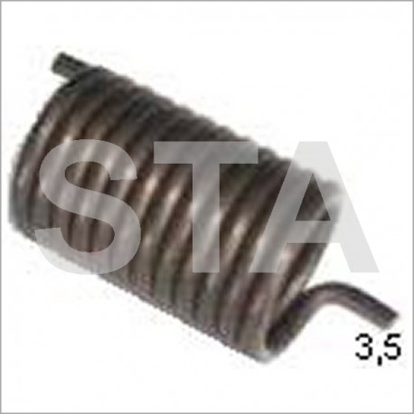 The torsion spring Sicem 45 mm D 29 mm left torsion