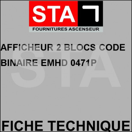 Display 2 blocks binary code emhd 0471p