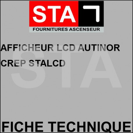 Afficheur lcd autinor crep stalcd