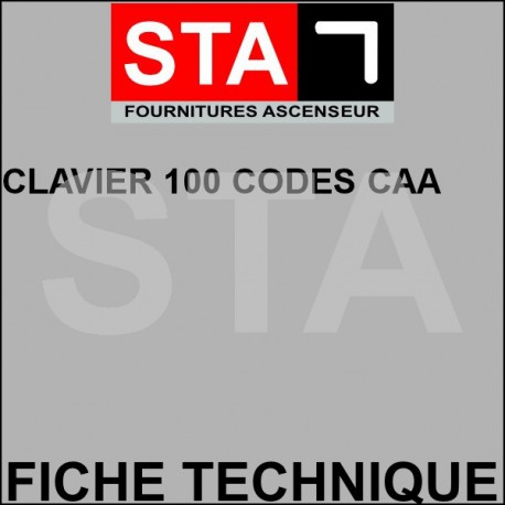 Clavier 100 codes caa