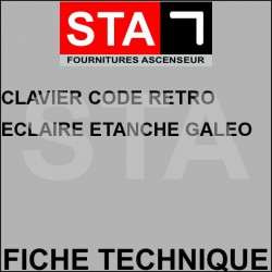 Clavier code retro eclaire etanche galeo