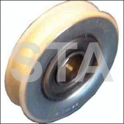 Otis roller with shaft outside diameter 80mm inner diameter 66mm diameter 20mm width 18mm width axis 12.5mm throat