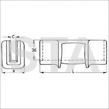 Trim a kind Sabiem Lx: 124x42 mm 12.5 mm C