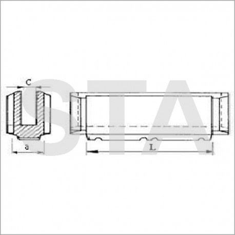 Garniture type Sabiem Lx a : 147x30 mm C 12.5 mm