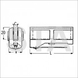 Trim Sabiem counterweight nylon x L: 69x21 mm C: 6 mm
