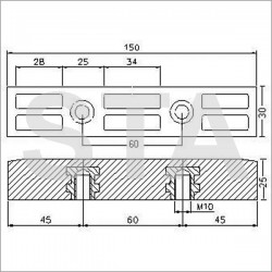 Garniture Otis 150x30x25 mm