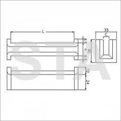 Polyurethane lining 100x20 7.5 mm