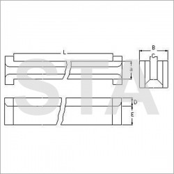 Garniture pour rail de guide en nylon 220x30 10.5 mm