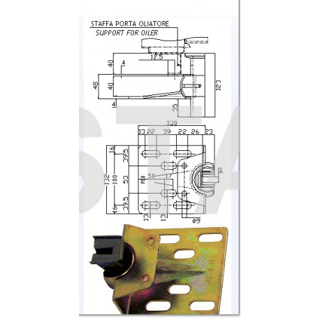 Coulisseau T300  guide 9 mm  1000kg
