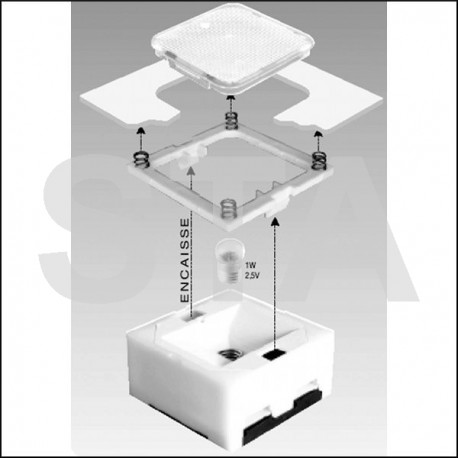 Eclairage de secours 220V 1 heure