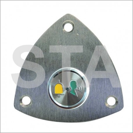 Bouton d'appel cabine avec vis anti-vandales