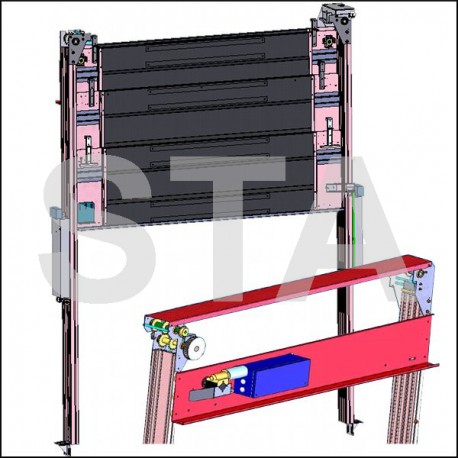 Porte de cabine verticale V K T pour ascenseurs et monte-charge