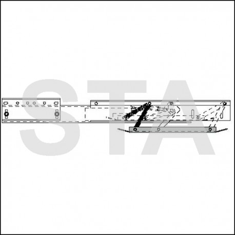 Semi automatic unlocking cam left perpendicular to 2.3 and 4 vol