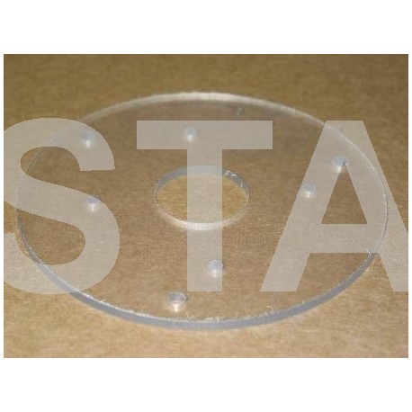 AAA462KE2 SPACER (ADAPTER) - CLEAR PLASTIC, M5 FIXINGS, FOR ENCODER ON D25 GEARLESS M/C