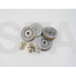 F02215Z990
ROLLER (SET OF 4) - HANGER, POLYURETHANE, 83MM DIA, 18MM WIDE, FOR NEW YORK TYPE DOOR