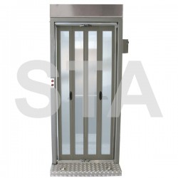 Porte cabine bus vitrée panoram Inox 900 mm