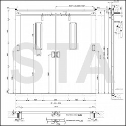 Portes battantes double haute résistance H 2800 mm PL 1400 mm