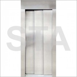 Kit complet porte palière 3 vantaux H 2.000 mm PL 1000 mm INOX BROSSE