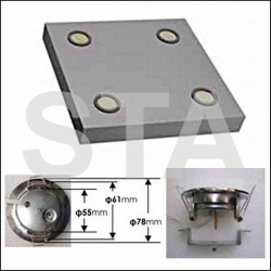 Eclairage led sur mesures poids cabine 630 kg laqué blanc