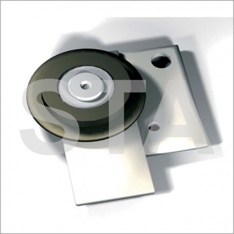 Support avec poulie renvoi de cable