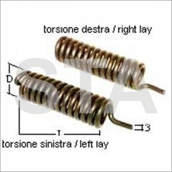 Ressort de torsion L 60 mm D 17 mm torsion droite