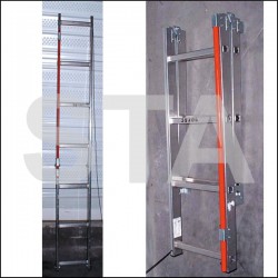 Echelle aluminium repliable dans fond de fosse Modèle 4+5 échelons