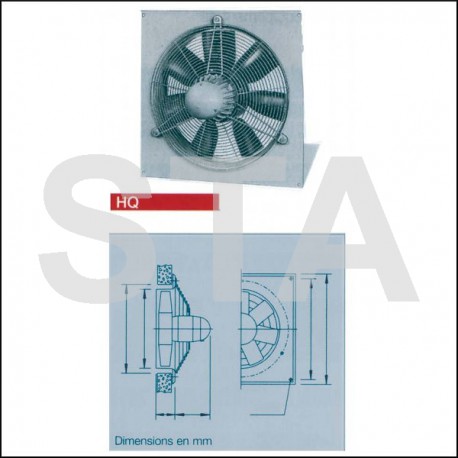 Ventilateur hélicoïde à hautes performances HQW 200/2