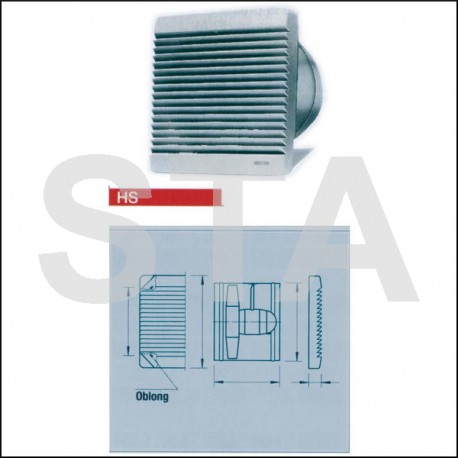 Ventilateur hélicoïde à hautes performances HSW 200/2