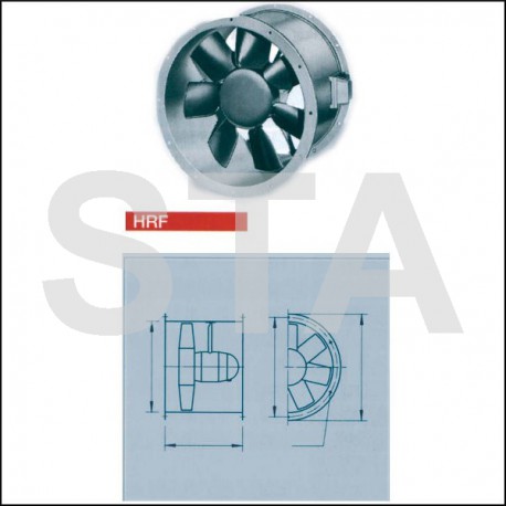 Ventilateur hélicoïde à hautes performances HRFW 200/4