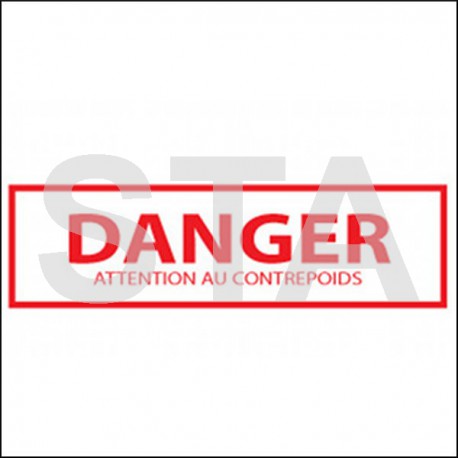 Danger Attention au contrepoids