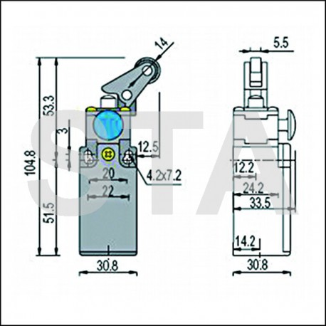 FR 505-W+reset 1NO+1NC
