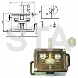 2 NC reset automatique tête avec galet