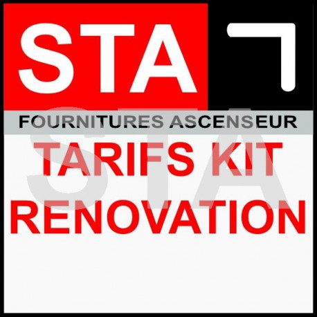 STA Tarif kit renovation