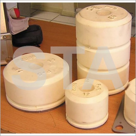 Damper stop buffer round plate diameter 100 mm 160 mm Top